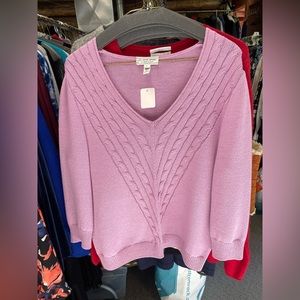 💖L St.John Sport By Marie Gray Pink Wool Top in Great Condition